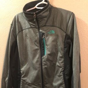 Green unisex north face jacket